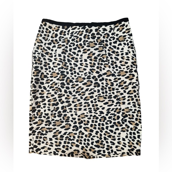 White House Black Market Leopard Print Skirt size 6 - Picture 1 of 4